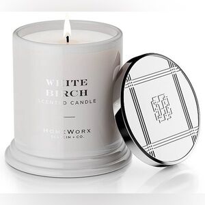 🆕🪷 HOMEWORX SLATKIN & CO. LIMITED EDITION “WHITE BIRCH” GLASS JAR CANDLE. NEW!